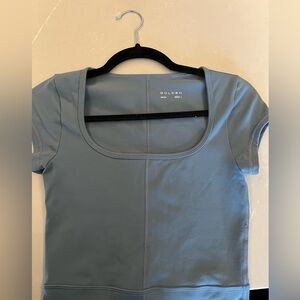 Aritzia (GOLDEN) Short-sleeve Blue Jumpsuit